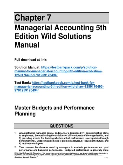 Introduction To Managerial Accounting 5th Edition Solutions Free Epub