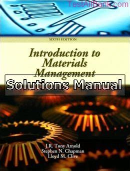 Introduction To Materials Management 6th Edition Solutions PDF