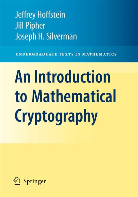 Introduction To Mathematical Cryptography Hoffstein Solutions Manual PDF