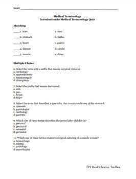 Introduction To Medical Terminology Answers Epub