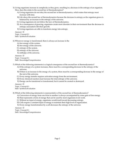 Introduction To Metabolism Quiz Answers PDF