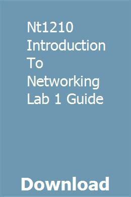 Introduction To Networking Lab Manual Answers Nt1210 Reader