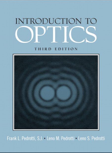 Introduction To Optics By Pedrotti Solution Kindle Editon