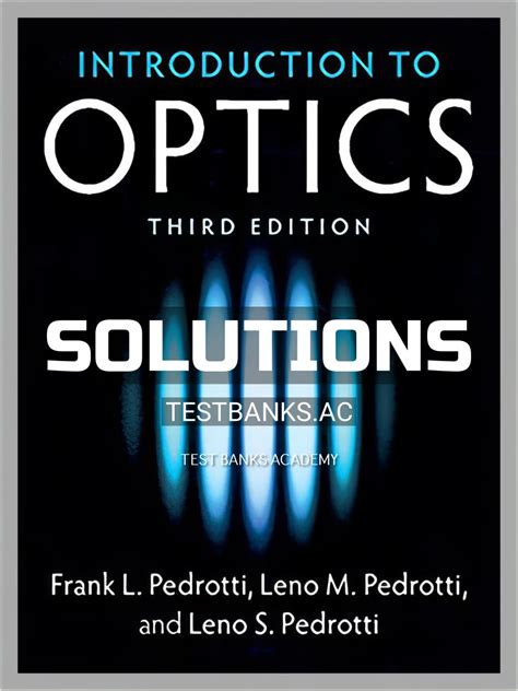 Introduction To Optics Third Edition Solutions Manual PDF