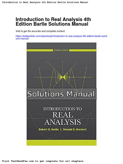 Introduction To Real Analysis Bartle Solutions Manual Download Reader