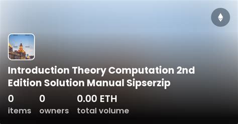 Introduction To The Theory Of Computation 2nd Edition Solution Manual Doc