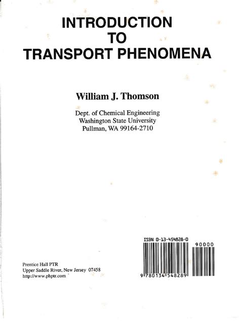 Introduction To Transport Phenomena Thomson Solution Manual PDF