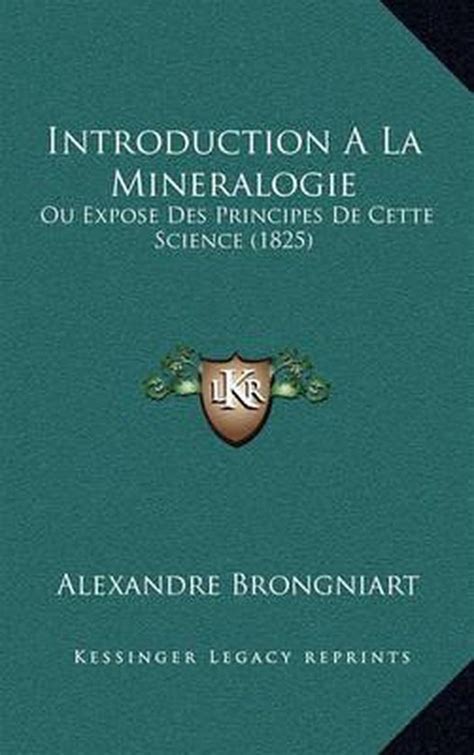 Introduction a la Mineralogie Kindle Editon
