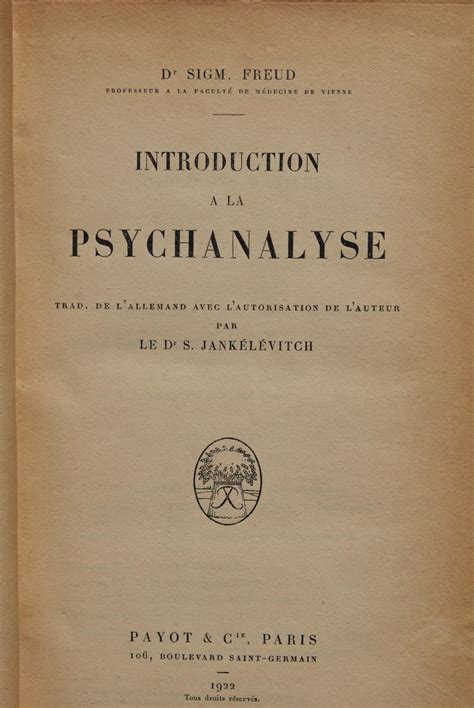 Introduction a la psychanalyse PDF