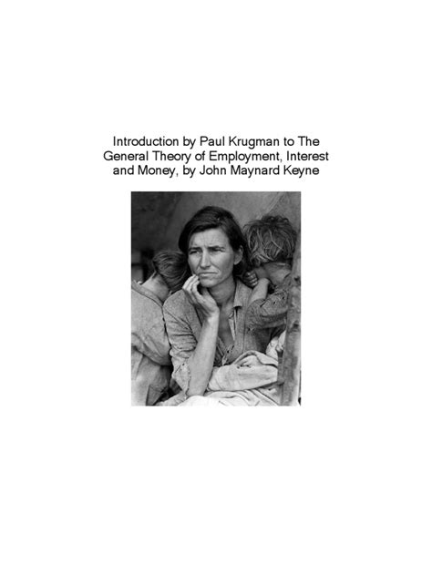 Introduction by Paul Krugman to The General Theory of Employment ... PDF Book Epub