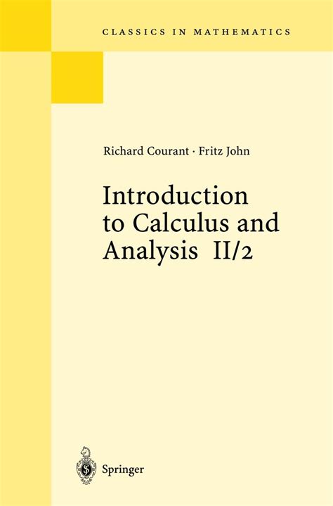 Introduction to Calculus and Analysis, Vol. II/2 Chapters 5 - 8 Doc