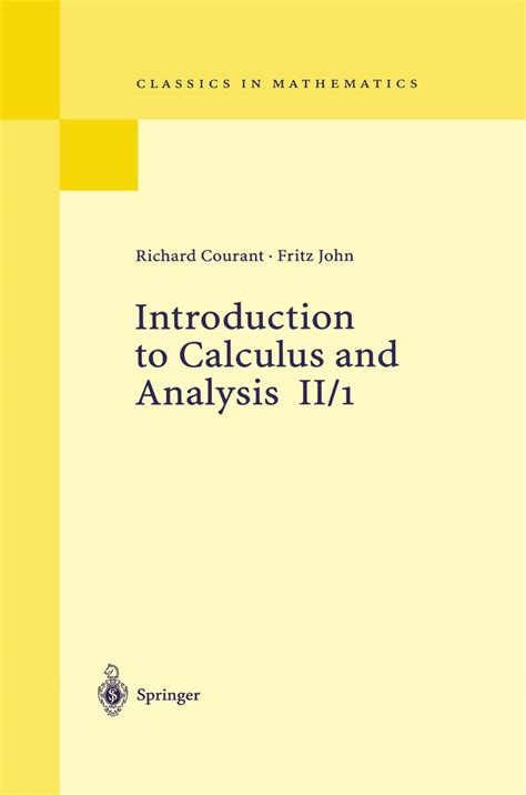 Introduction to Calculus and Analysis Volume II/1 Chapters 1- 4 Kindle Editon