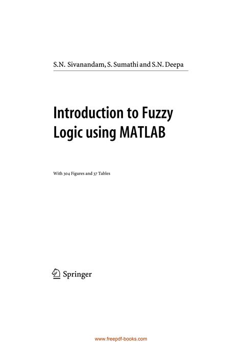 Introduction to Fuzzy Logic using MATLAB 1st Edition PDF