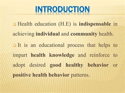 Introduction to Health Education Epub