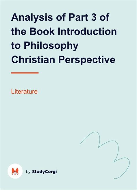 Introduction to Philosophy A Christian Perspective Epub