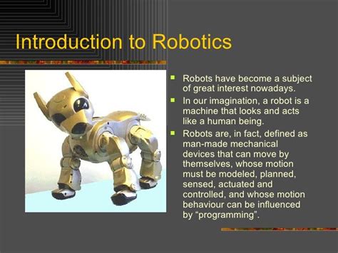 Introduction to Robotics Chemical Peculiarity PDF