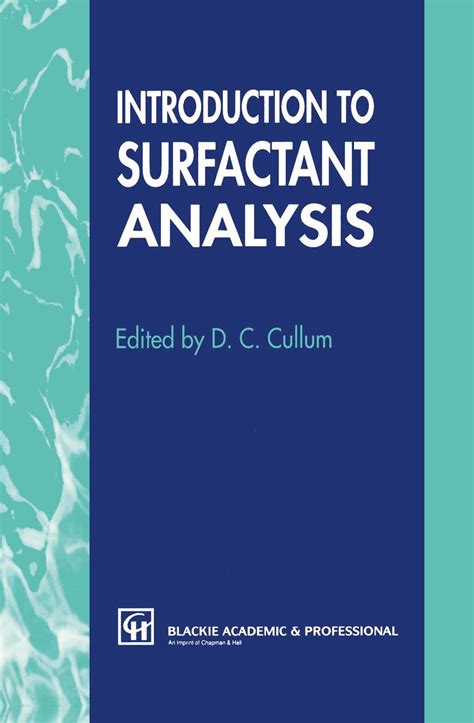 Introduction to Surfactant Analysis 1st Edition PDF