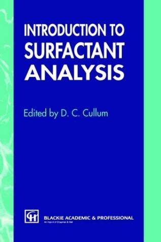 Introduction to Surfactant Analysis 1st Edition PDF