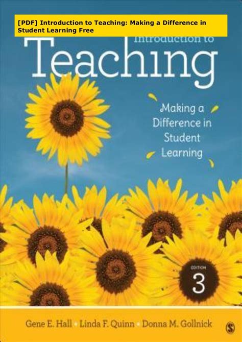 Introduction to Teaching Making a Difference in Student Learning Kindle Editon