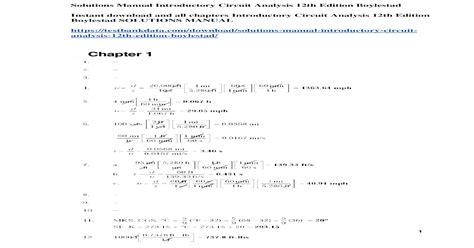 Introductory Circuit Analysis 12th Edition Solution Manual Epub