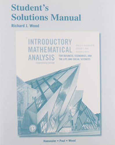 Introductory Mathematical Analysis Text Solution Manual Epub
