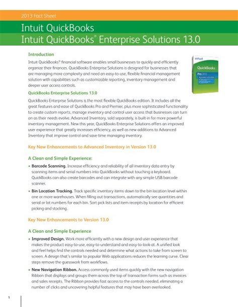 Intuit Quickbooks Enterprise Solutions 13 Doc