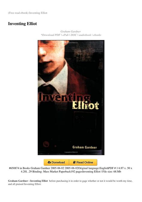 Inventing Elliot Ebook Reader