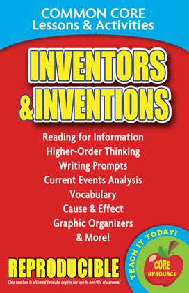 Inventors and Inventions Common Core Lessons and Activities Doc