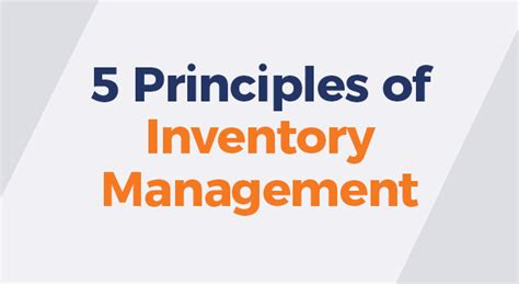 Inventory Management Principles Reader