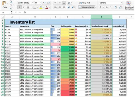 Inventory Management Template Excel