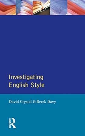 Investigating English Style English Language Series Epub