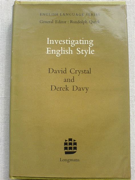 Investigating English Style English Language Series Epub