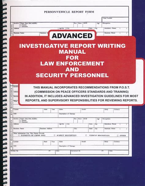 Investigative Report Writing Manual For Law Enforcement Ebook PDF