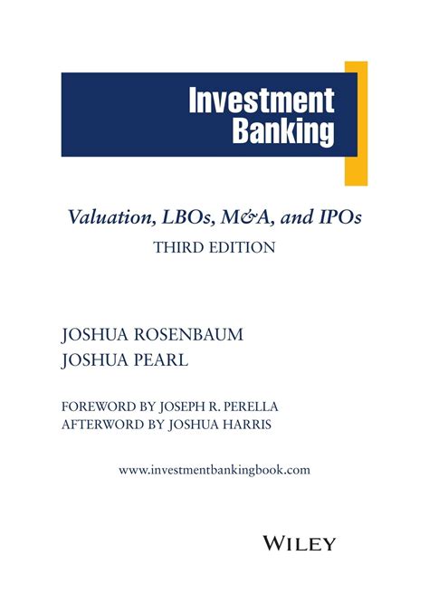 Investment Banking Valuation Reader