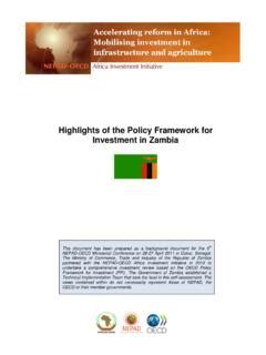 Investment Policy in Zambia -- An Agenda for Action PDF