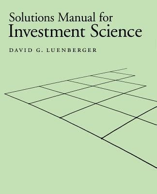 Investment Science Luenberger Solutions Manual Rapidshare PDF