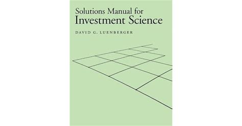 Investment Science Solution Doc