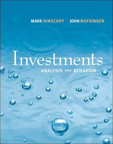 Investments Analysis And Behavior With S&p Bind-in Card 1st Edition Reader