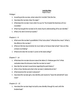 Invisible Man Study Guide Answers Epub