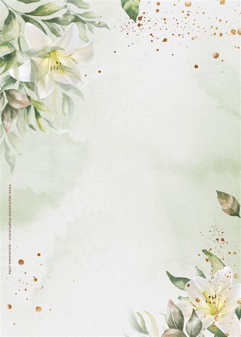 Invitation Floral Template