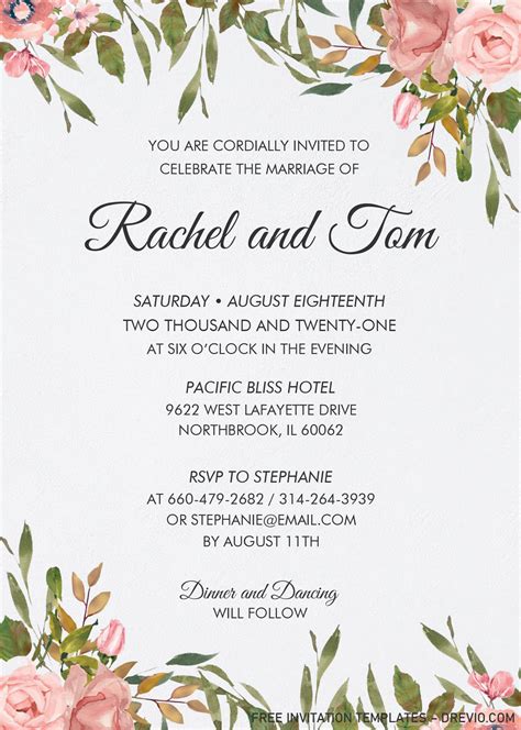Invitation Templates Word