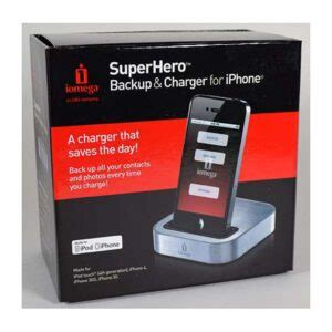 Iomega SuperHero Backup Charger iPhone Reader