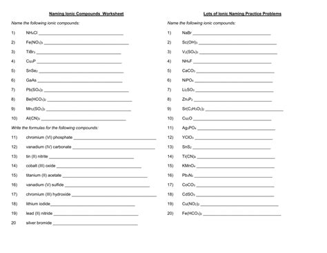 Ionic And Metallic Bonding Practice Problems Answers PDF