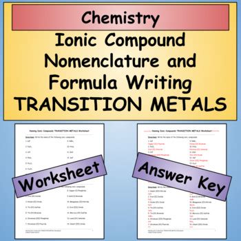 Ionic Compounds With Transition Metals Answers PDF