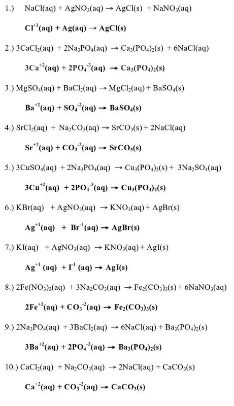 Ionic Reactions Lab Answers Epub