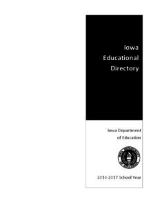 Iowa Educational Directory... PDF