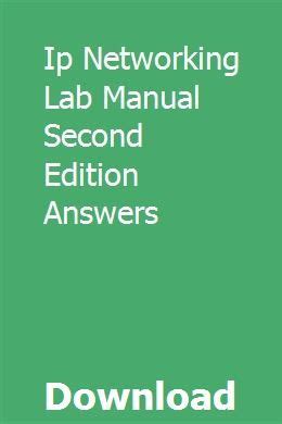 Ip Networking Lab Manual Second Edition Answers Epub