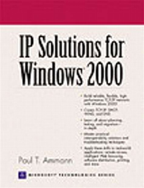 Ip Solutions for Windows 2000 A Strategic Guide to Handling System and Network Security Breaches Epub