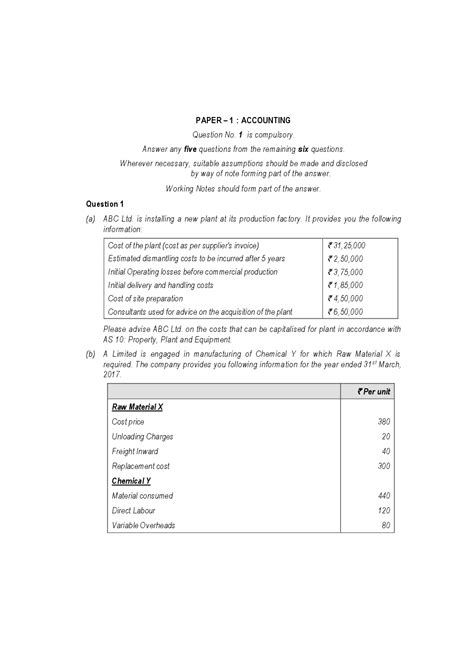 Ipcc Question Paper With Solution For Accounting Kindle Editon