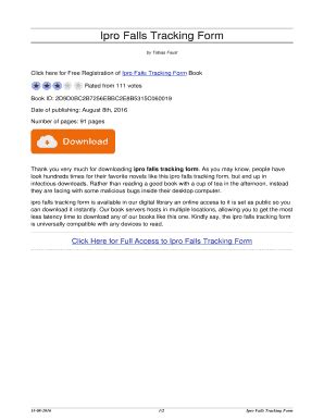 Ipro Falls Tracking Form Ebook Epub